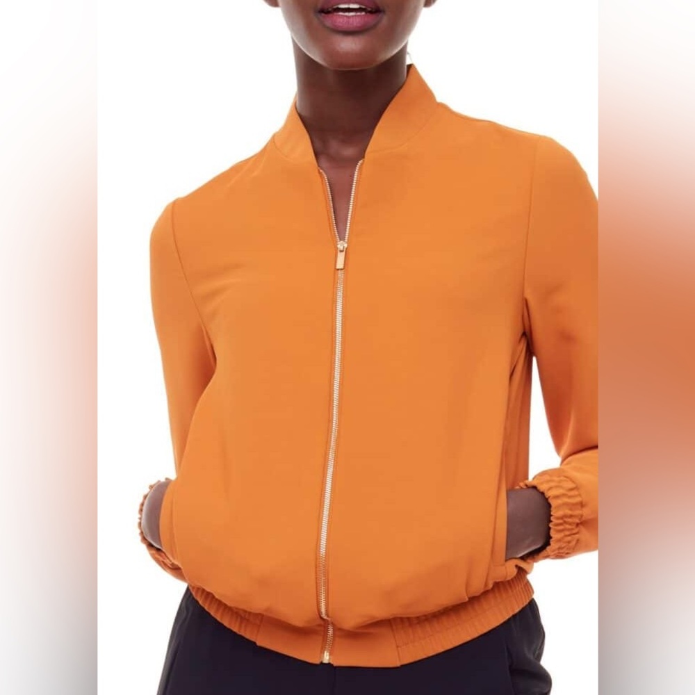 Vegan Silk Bomber Jacket Size Medium